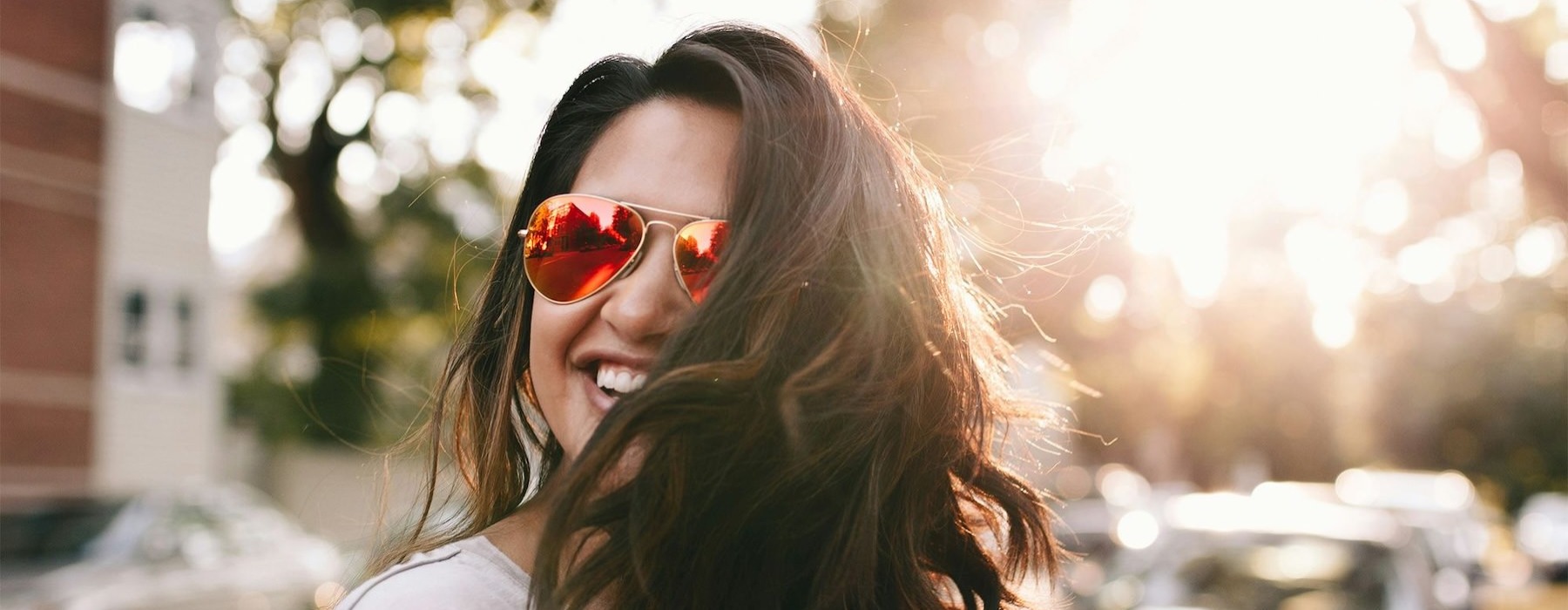 a woman wearing sunglasses